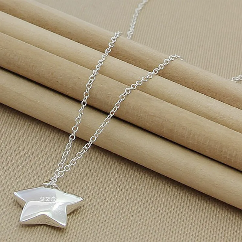 New Fashion Jewelry 925 Silver Necklace for Women Cute Sky Star Pendant Necklaces Wholesale
New Fashion Jewelry 925 Silver Necklace for Women Cute Sky Star Pendant Necklaces Wholesale