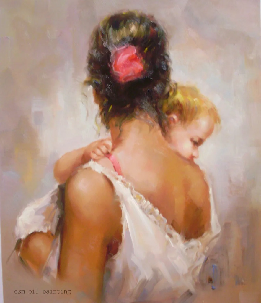 Handmade Impression Portrait Mum and Baby Love Oil Painting on Canvas no Frame War Art Canvas Painting for Home Decoration
Handmade Impression Portrait Mum and Baby Love Oil Painting on Canvas no Frame War Art Canvas Painting for Home Decoration