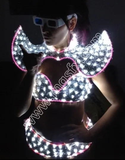 Sexy Womens LED Bikini for dance performance wear / Girls Costume with led light
Sexy Womens LED Bikini for dance performance wear / Girls Costume with led light