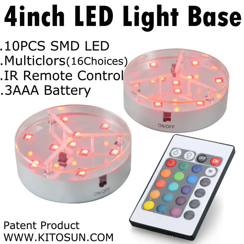 Kitosun Factory Supplier Super Bright LED up Lighting Base for Event Wdding Party 4inch 1pc lot RGB Color
Kitosun Factory Supplier Super Bright LED up Lighting Base for Event Wdding Party 4inch 1pc lot RGB Color