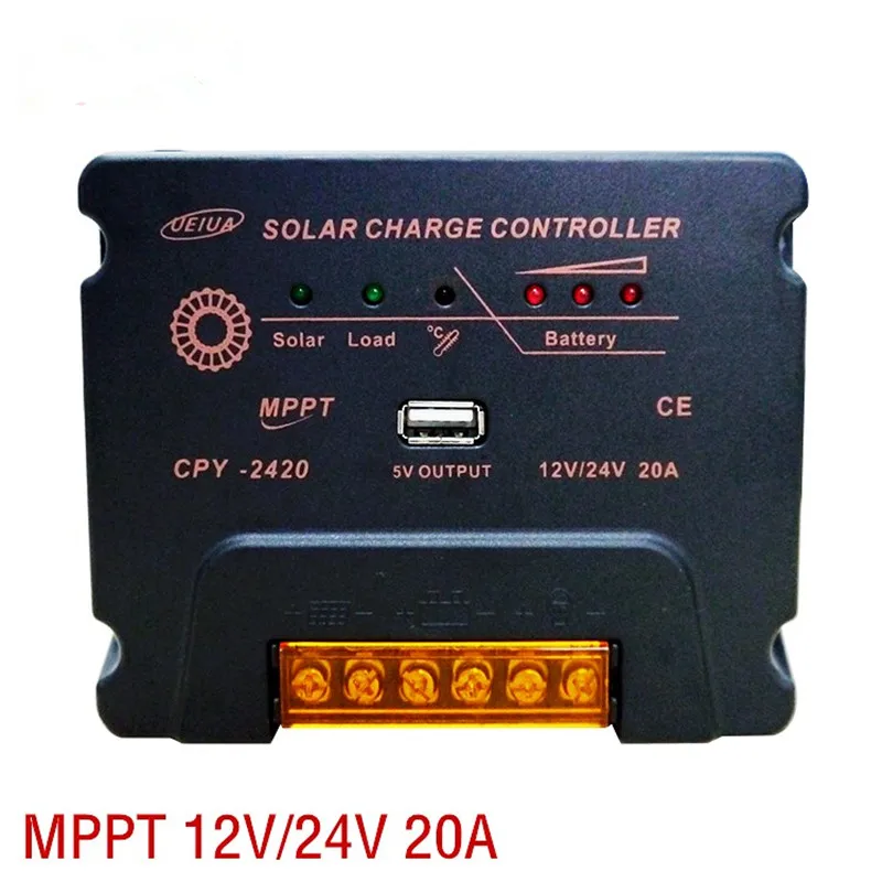 24 hour output 12V24V 20A MPPT Solar Power generation system controller Automatically identify battery voltage USB5V1A
24 hour output 12V24V 20A MPPT Solar Power generation system controller Automatically identify battery voltage USB5V1A