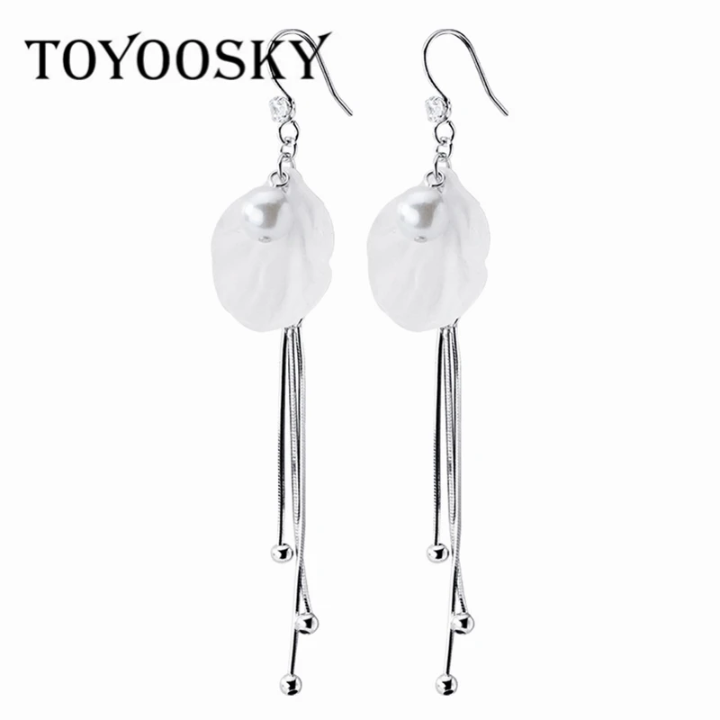 TOYOOSKY/серьги-подвески в Корейском стиле с длинными жемчужинами и лепестками цветов для девочек, 925 пробы, серебристый цвет, оптовая продажа
TOYOOSKY/серьги-подвески в Корейском стиле с длинными жемчужинами и лепестками цветов для девочек, 925 пробы, серебристый цвет, оптовая продажа