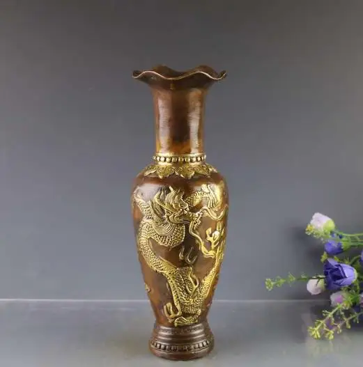 Rare Old MingDynasty Copper gilt vase,Dragon bottle,hand carving crafts,best collection&adornment,free shipping
Rare Old MingDynasty Copper gilt vase,Dragon bottle,hand carving crafts,best collection&adornment,free shipping