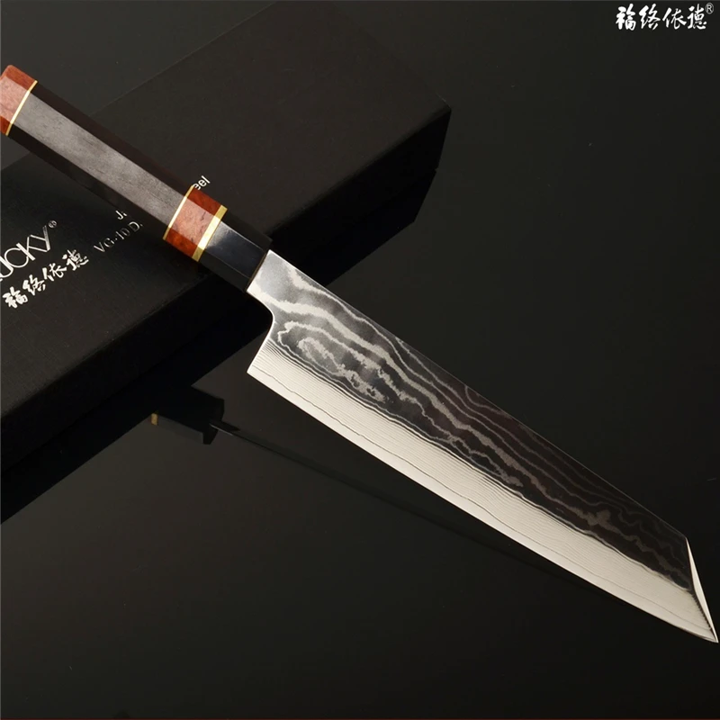 24cm Sushi Kiritsuke Knife Kitchen Japanese Damascus VG10 Steel Octagon Handle Double Level Blade Deal with Saya,Sheath,Cover2.1
24cm Sushi Kiritsuke Knife Kitchen Japanese Damascus VG10 Steel Octagon Handle Double Level Blade Deal with Saya,Sheath,Cover2.1