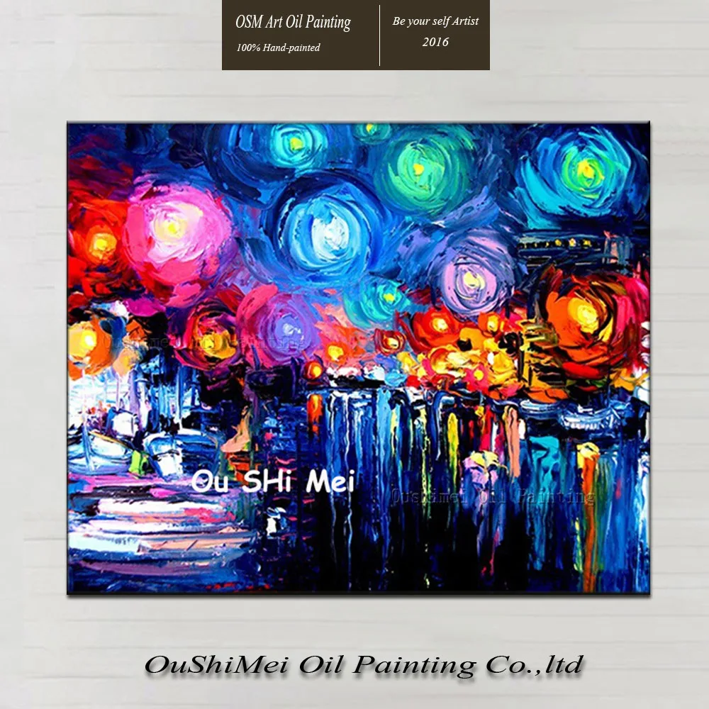 Knife Canvas Oil Painting for Room Wall Decor Handmade Abstract Starry Sky Landscape Wall Art Paintings Hang Picture
Knife Canvas Oil Painting for Room Wall Decor Handmade Abstract Starry Sky Landscape Wall Art Paintings Hang Picture