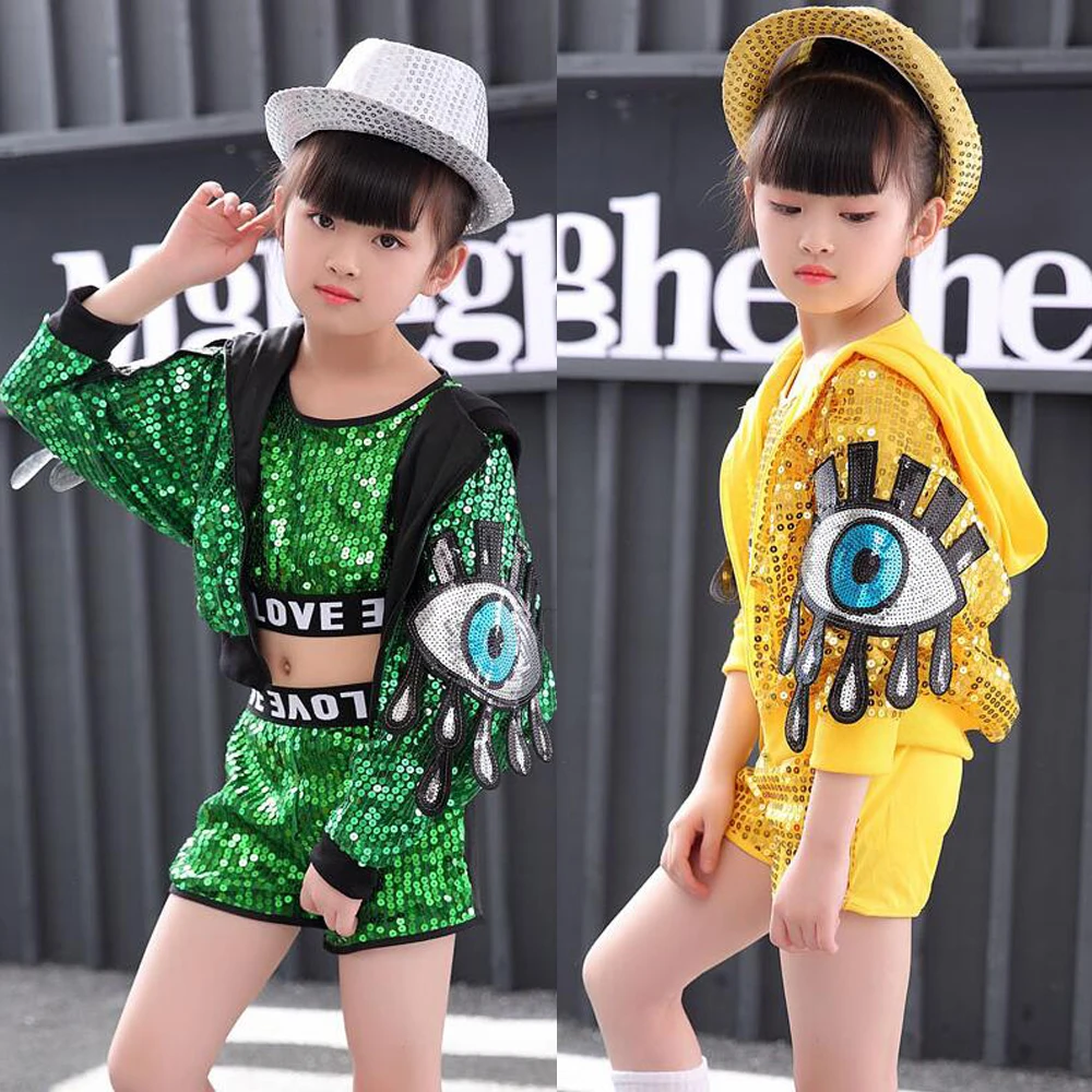 3pcs Girls Hip Hop Ballroom Modern Jazz Dance Costumes Sequined Tops+Pants+Coat Children Party Show Clothes Kids Street Dance
3pcs Girls Hip Hop Ballroom Modern Jazz Dance Costumes Sequined Tops+Pants+Coat Children Party Show Clothes Kids Street Dance