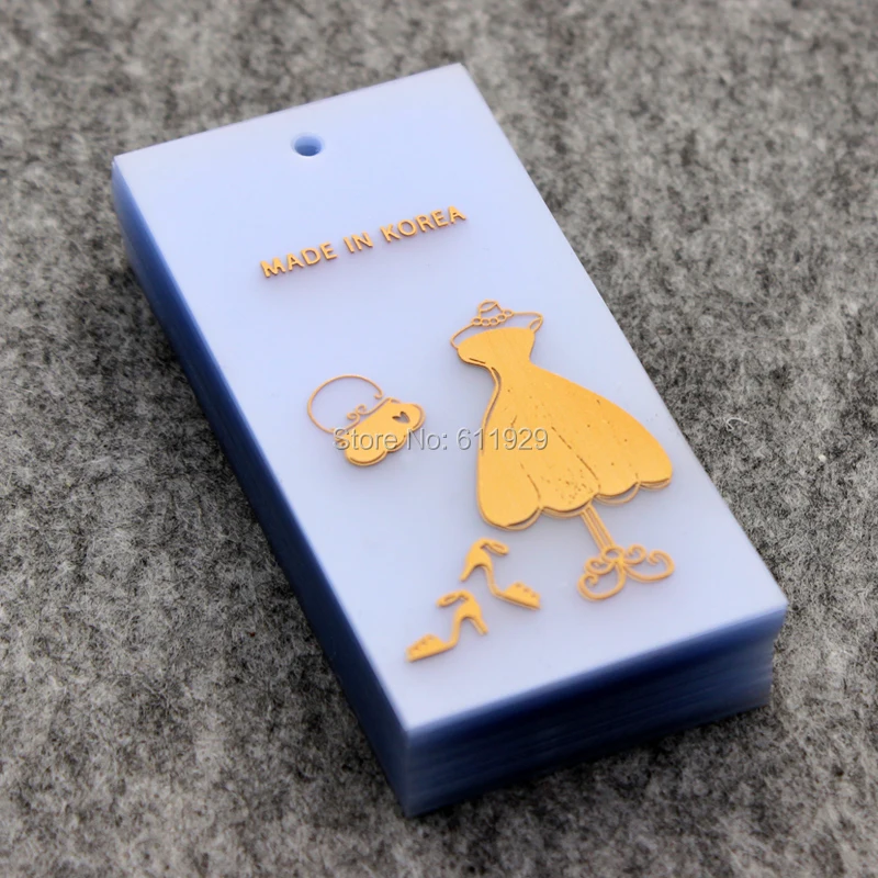 custom clothing PVC hang tag/garment plastic tags/golden stamped frosted PVC swing tags/dress labels 1000 pcs a lot
custom clothing PVC hang tag/garment plastic tags/golden stamped frosted PVC swing tags/dress labels 1000 pcs a lot