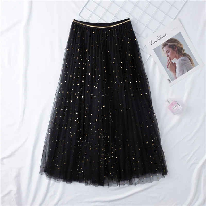 Zuolunouba 2019 New Fashion Black Lace Skirt Women Twinkling Stars Knee-length Casual Natural Ladies Skirts Summer
Zuolunouba 2019 New Fashion Black Lace Skirt Women Twinkling Stars Knee-length Casual Natural Ladies Skirts Summer