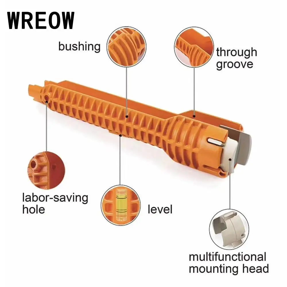 WEROW Multifunction Anti-Slip Handle Single Head Faucet Sink Installer Tool Wrench Spanner Water Pipe Home Bathroom Kitchen
WEROW Multifunction Anti-Slip Handle Single Head Faucet Sink Installer Tool Wrench Spanner Water Pipe Home Bathroom Kitchen
