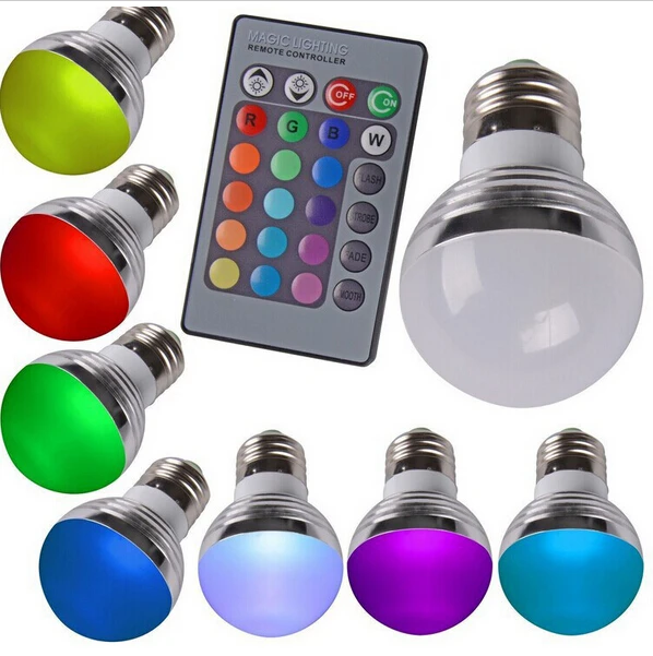 E27 E14 GU10 B22 LED 16 Color Changing RGB rgbw Light Bulb Lamp 85-265V RGB Led Light Spotlight + IR Remote Control
E27 E14 GU10 B22 LED 16 Color Changing RGB rgbw Light Bulb Lamp 85-265V RGB Led Light Spotlight + IR Remote Control