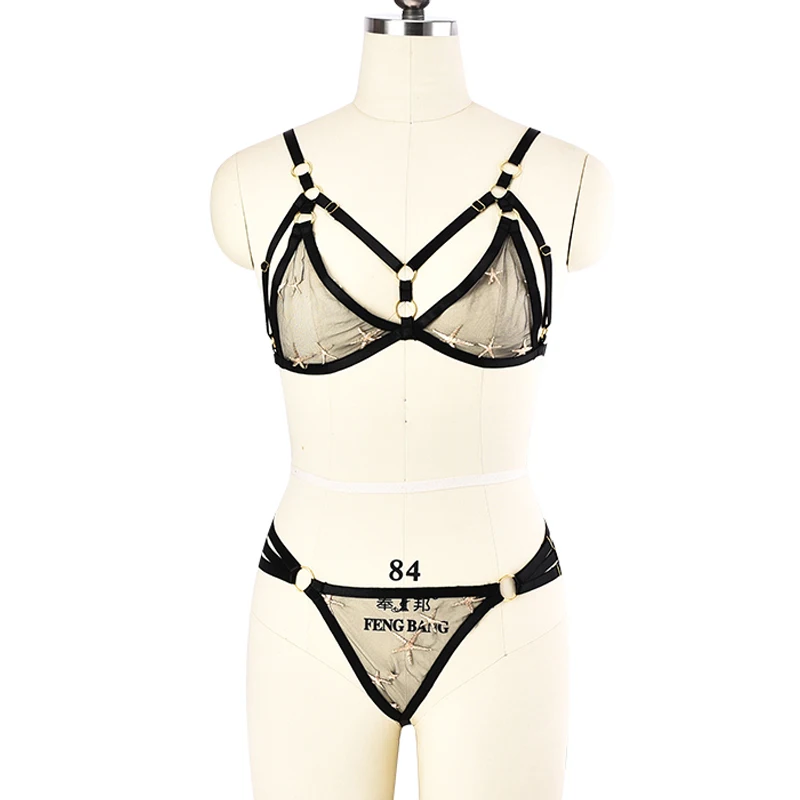 JLX.HARNESS Sexy Lace Flower Mesh Body Harness Belt Punk Lingerie Bondage Body Cage & Mesh Embroidery G-string Briefs Panties 
JLX.HARNESS Sexy Lace Flower Mesh Body Harness Belt Punk Lingerie Bondage Body Cage & Mesh Embroidery G-string Briefs Panties