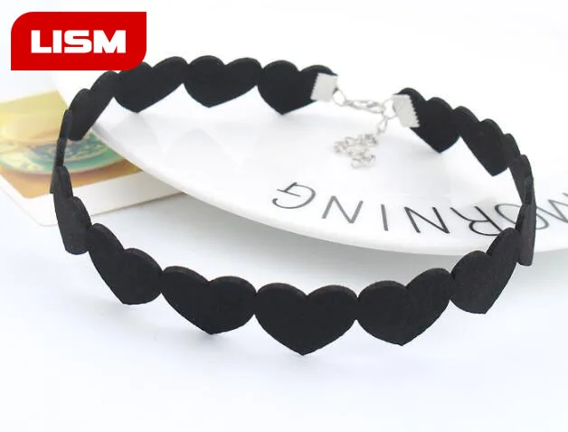 Hot sales Cloth Polyester Velvet Choker Necklaces Heart Shape Black Short Choker Necklace For Women Jewelry
Hot sales Cloth Polyester Velvet Choker Necklaces Heart Shape Black Short Choker Necklace For Women Jewelry