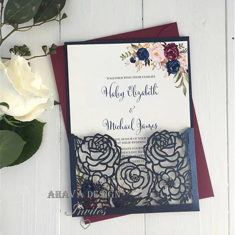 Linen Dark Navy Blue Laser Cut Wedding Invitations Cards,Pocket Wedding Invitation,Rose invitation Cards,Sweet sixteen invitatio
Linen Dark Navy Blue Laser Cut Wedding Invitations Cards,Pocket Wedding Invitation,Rose invitation Cards,Sweet sixteen invitatio