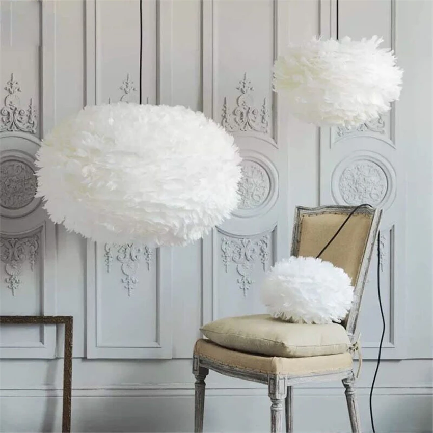 Danish White Feather Pendant Lights Bedroom Living Room Lighting Romantic Wedding Princess Room Table Hanging Lamps Fixtures
Danish White Feather Pendant Lights Bedroom Living Room Lighting Romantic Wedding Princess Room Table Hanging Lamps Fixtures
