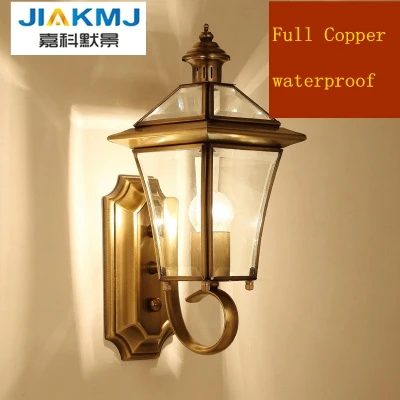 2018 European Full copper Wall Lamp E27 Outdoor Waterproof Wall Lamp Aisle Corridor Courtyard Lamp Balcony Wall Lamp copper
2018 European Full copper Wall Lamp E27 Outdoor Waterproof Wall Lamp Aisle Corridor Courtyard Lamp Balcony Wall Lamp copper