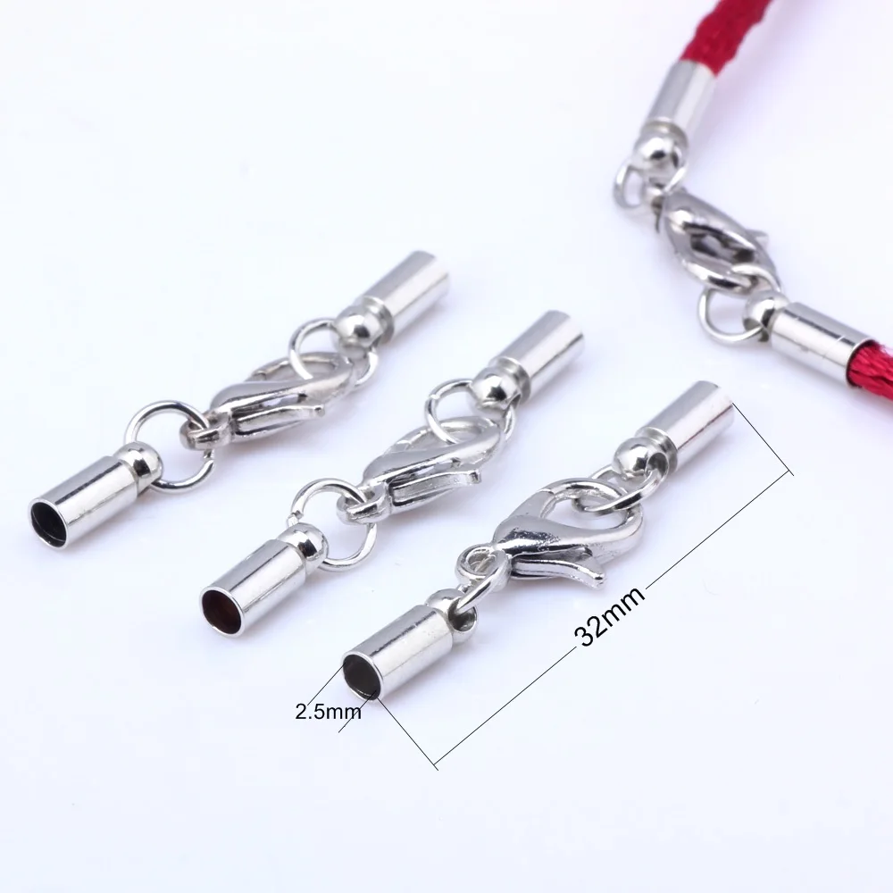 Inside 2.5mm round leather cord crimps lobster clasp terminating Fastener DIY necklace jewelry making 12pcs/lot OlingArt
Inside 2.5mm round leather cord crimps lobster clasp terminating Fastener DIY necklace jewelry making 12pcs/lot OlingArt