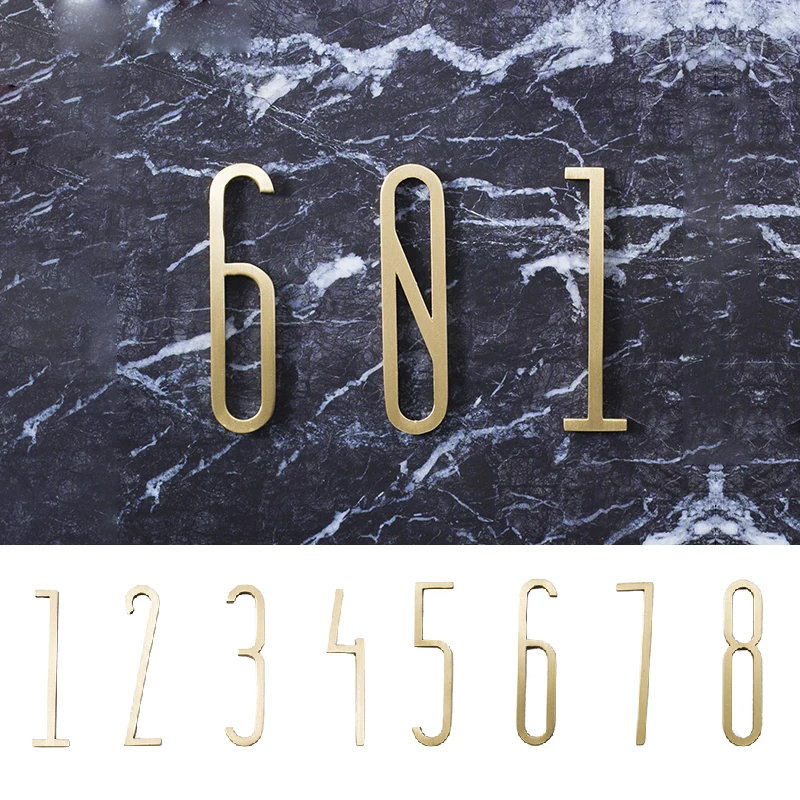 1pcs Pure Copper 0-9 3D Wall Sticker By Brass Door-Plate Creative Room Number Numbers For Hotel Cafeteria Bar Home Decoration
1pcs Pure Copper 0-9 3D Wall Sticker By Brass Door-Plate Creative Room Number Numbers For Hotel Cafeteria Bar Home Decoration