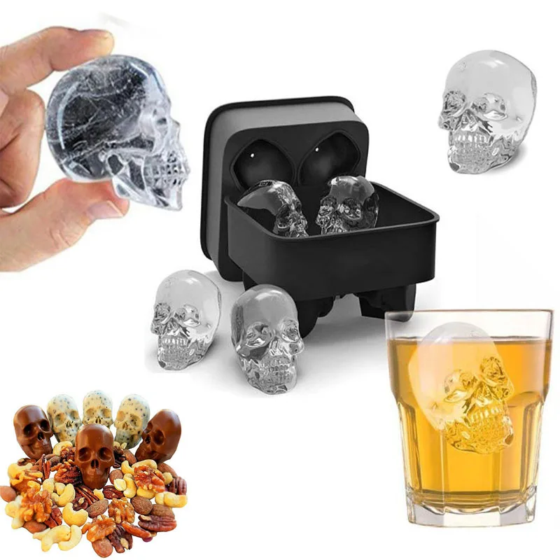 Gadgets Sale Hot Large CubeTray Pudding Mold 3D Skull Silicone 4-Cavity DIY Ice Maker Household Use A Great Mens Gift
Gadgets Sale Hot Large CubeTray Pudding Mold 3D Skull Silicone 4-Cavity DIY Ice Maker Household Use A Great Mens Gift