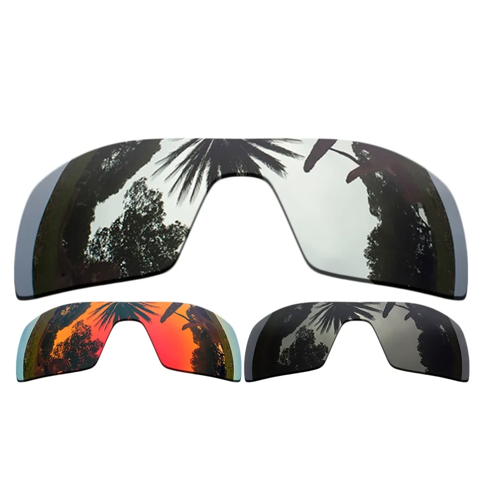(Silver+Black+Orange Red Mirrored Coating) 3-Pieces Polarized Replacement Lenses for Oil Rig Frame 100% UVA & UVB Protection
(Silver+Black+Orange Red Mirrored Coating) 3-Pieces Polarized Replacement Lenses for Oil Rig Frame 100% UVA & UVB Protection