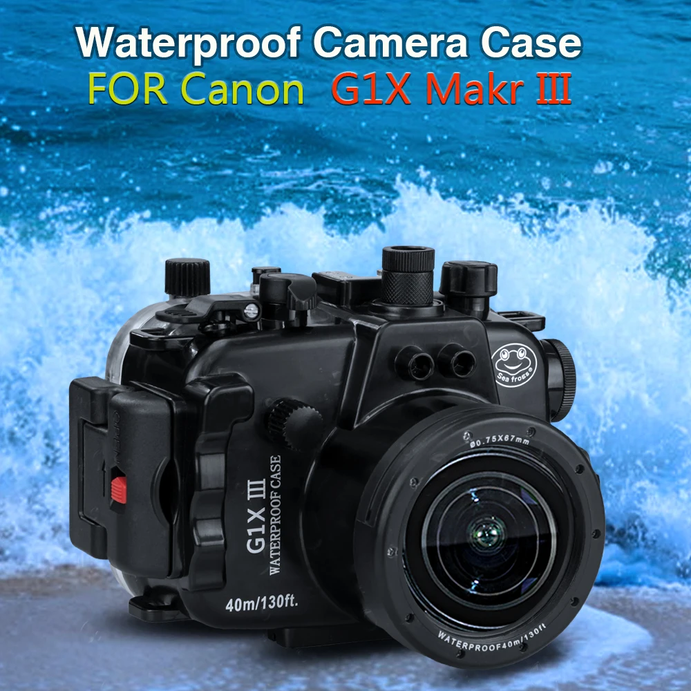 SeaFrogs 130FT/40M Underwater Depth Diving Case Waterproof Camera Housing Cover For Canon PowerShot G1 X Mark III
SeaFrogs 130FT/40M Underwater Depth Diving Case Waterproof Camera Housing Cover For Canon PowerShot G1 X Mark III