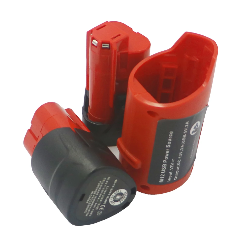 DVISI 2pcs/lots M12 12V 2000mAh/1500mAH Li-ion Battery+usb adapter Converter for phone For Milwaukee M12 2Ah Electrical Drill
DVISI 2pcs/lots M12 12V 2000mAh/1500mAH Li-ion Battery+usb adapter Converter for phone For Milwaukee M12 2Ah Electrical Drill