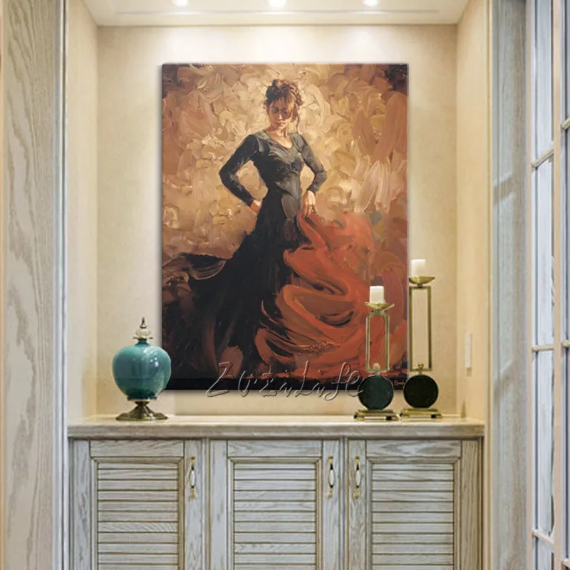 Spanish Flamenco Dancer painting latina woman Oil painting on canvas wall art pictures for living room home decor quadro decor1
Spanish Flamenco Dancer painting latina woman Oil painting on canvas wall art pictures for living room home decor quadro decor1