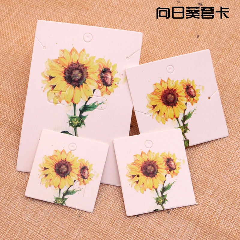 200pcs Sunflower Printed Handmade Jewelry Cards Tags Sunny Earring Studs Ear Clip Jewelry Display Necklace Pendant Label Custom
200pcs Sunflower Printed Handmade Jewelry Cards Tags Sunny Earring Studs Ear Clip Jewelry Display Necklace Pendant Label Custom