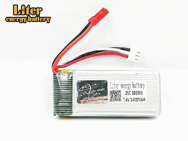 7.4V 1400mAH lipo battery 7.4V 1400mAH JST plug 803063 MJX X101 / MJX X102H Rc Quadcopter Spare part 2S Lipo battery
7.4V 1400mAH lipo battery 7.4V 1400mAH JST plug 803063 MJX X101 / MJX X102H Rc Quadcopter Spare part 2S Lipo battery