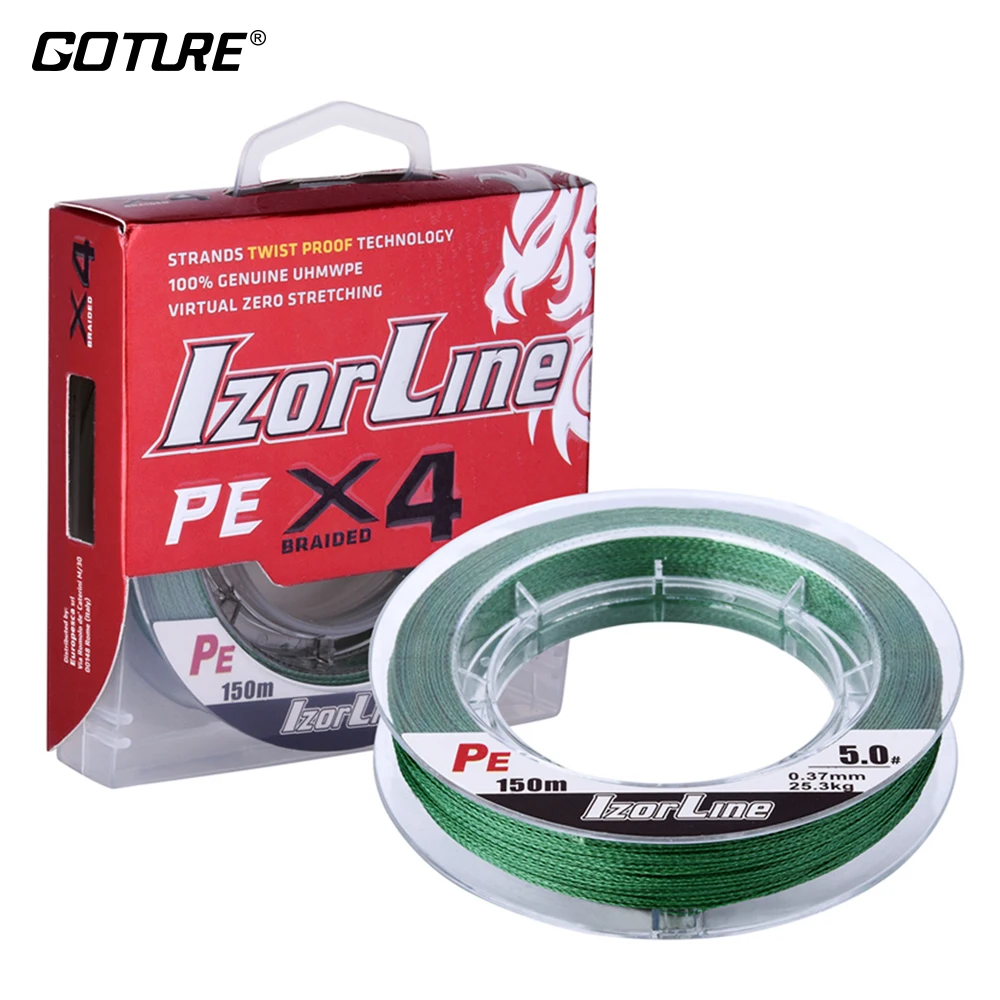 Goture IzorLine 150M 4 Strands PE Braided Fishing Line Multifilament Lines For Freshwater and Saltwater Fishing
Goture IzorLine 150M 4 Strands PE Braided Fishing Line Multifilament Lines For Freshwater and Saltwater Fishing