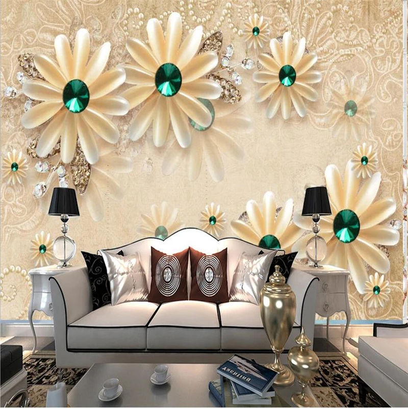 beibehang Custom Photo Wallpaper Mural Wall Sticker Gold Diamond Sunflower Jewelry TV Background Wall papel de parede
beibehang Custom Photo Wallpaper Mural Wall Sticker Gold Diamond Sunflower Jewelry TV Background Wall papel de parede