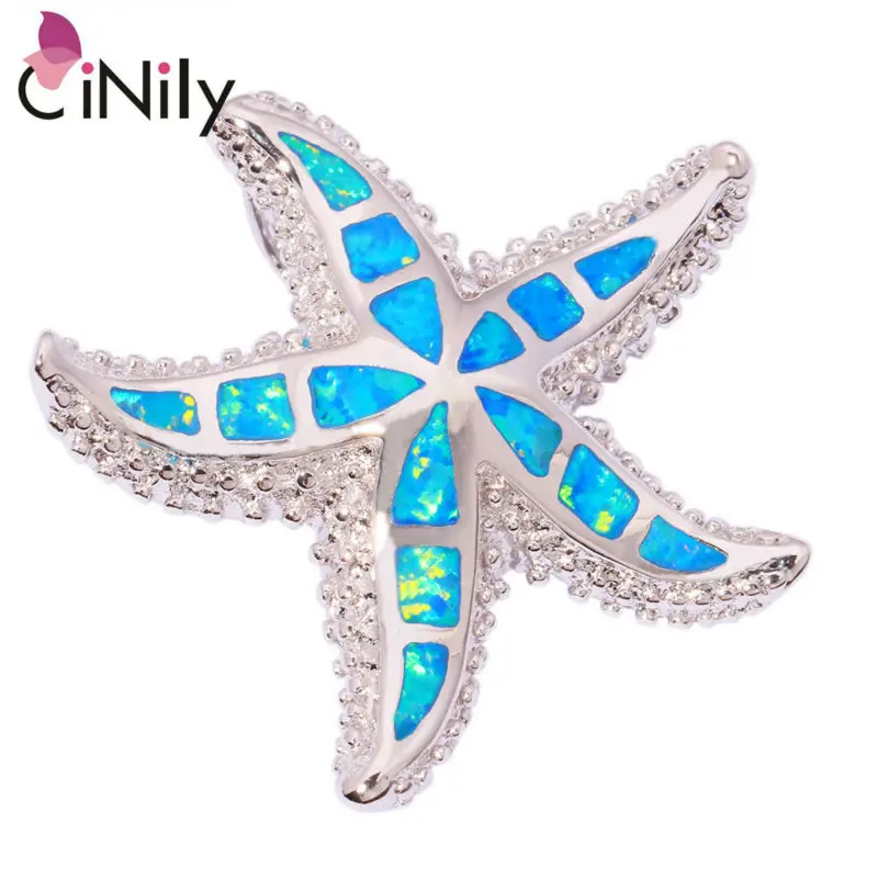 CiNily Ocean Blue Fire Opal Stone Dangle Pendants Silver Plated Star of the Sea Starfish Large Charm Natural Summer Jewelry Girl
CiNily Ocean Blue Fire Opal Stone Dangle Pendants Silver Plated Star of the Sea Starfish Large Charm Natural Summer Jewelry Girl