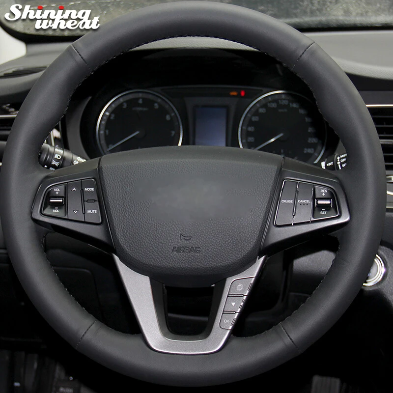 Shining wheat Black Genuine Leather Hand-stitched Car Steering Wheel Cover for Hyundai Mistra 2013 2014
Shining wheat Black Genuine Leather Hand-stitched Car Steering Wheel Cover for Hyundai Mistra 2013 2014
