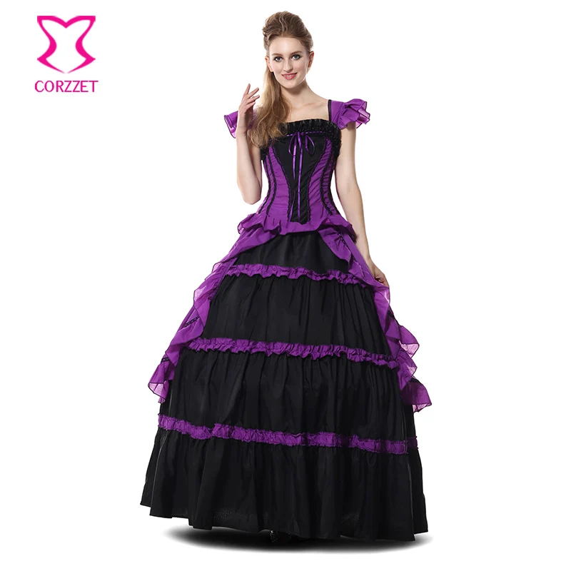 Corzzet Purple Corset Top Dress Big Gown Adult Halloween Countess Costume Victorian Style Cospaly Carnival Party Clothing
Corzzet Purple Corset Top Dress Big Gown Adult Halloween Countess Costume Victorian Style Cospaly Carnival Party Clothing