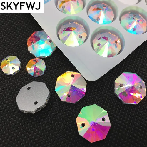 Crystal Clear AB Color Glass Octagon Round Shape Sew On Rhinestones 10mm,12mm,14mm,16mm,18mm Sewing Crystal Stones Dress Making
Crystal Clear AB Color Glass Octagon Round Shape Sew On Rhinestones 10mm,12mm,14mm,16mm,18mm Sewing Crystal Stones Dress Making