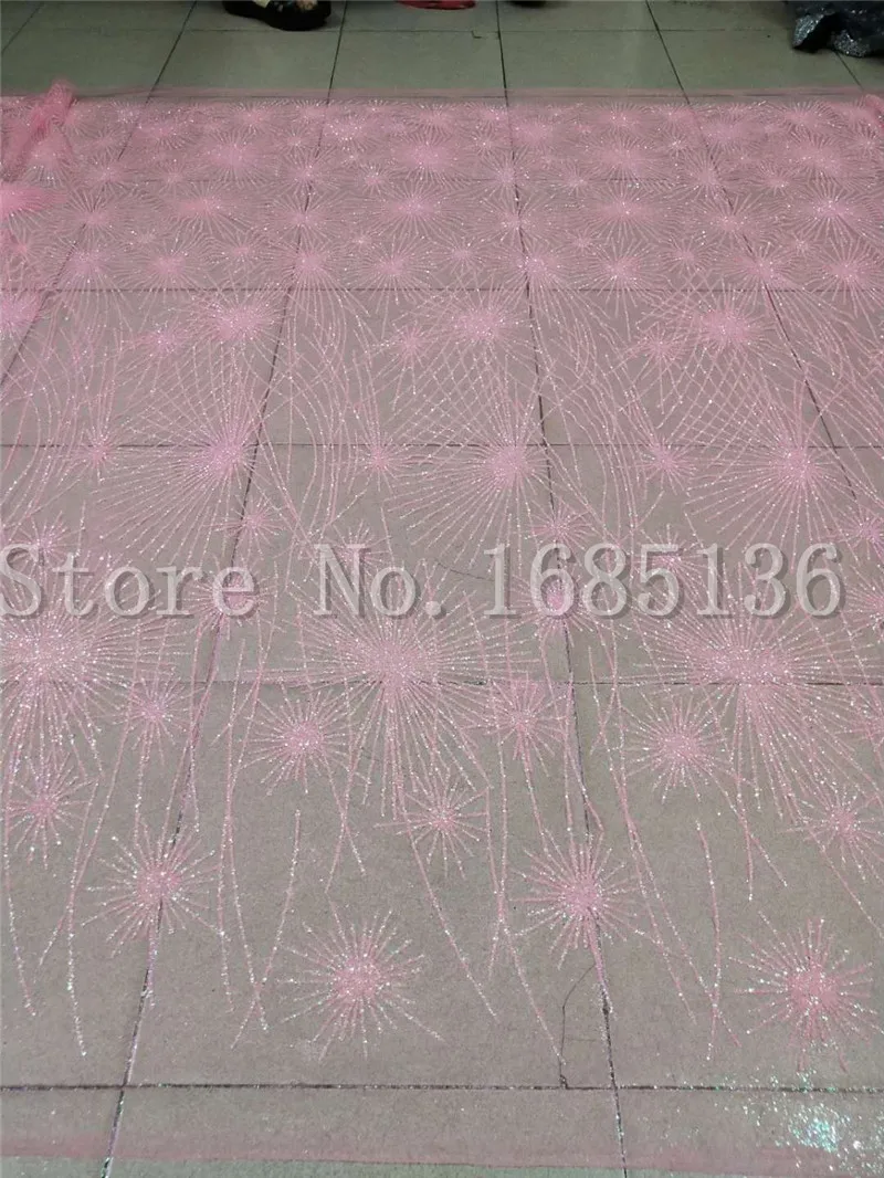 Light pink color Newest H-1923 african tulle mesh fabric sparkly glued glitter sequins lace fabric for party dress
Light pink color Newest H-1923 african tulle mesh fabric sparkly glued glitter sequins lace fabric for party dress