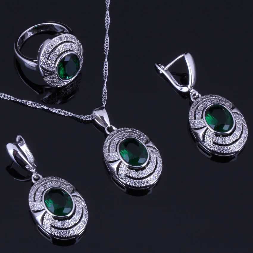 Elegant Oval Egg Green Cubic Zirconia White CZ 925 Sterling Silver Jewelry Sets Earrings Pendant Chain Ring V0270
Elegant Oval Egg Green Cubic Zirconia White CZ 925 Sterling Silver Jewelry Sets Earrings Pendant Chain Ring V0270