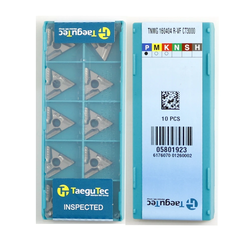 TNMG160404 L/R-VF FS TT8115 TT8020TaeguTec Negative Triangular External Turning Inserts for CNC Machine
TNMG160404 L/R-VF FS TT8115 TT8020TaeguTec Negative Triangular External Turning Inserts for CNC Machine