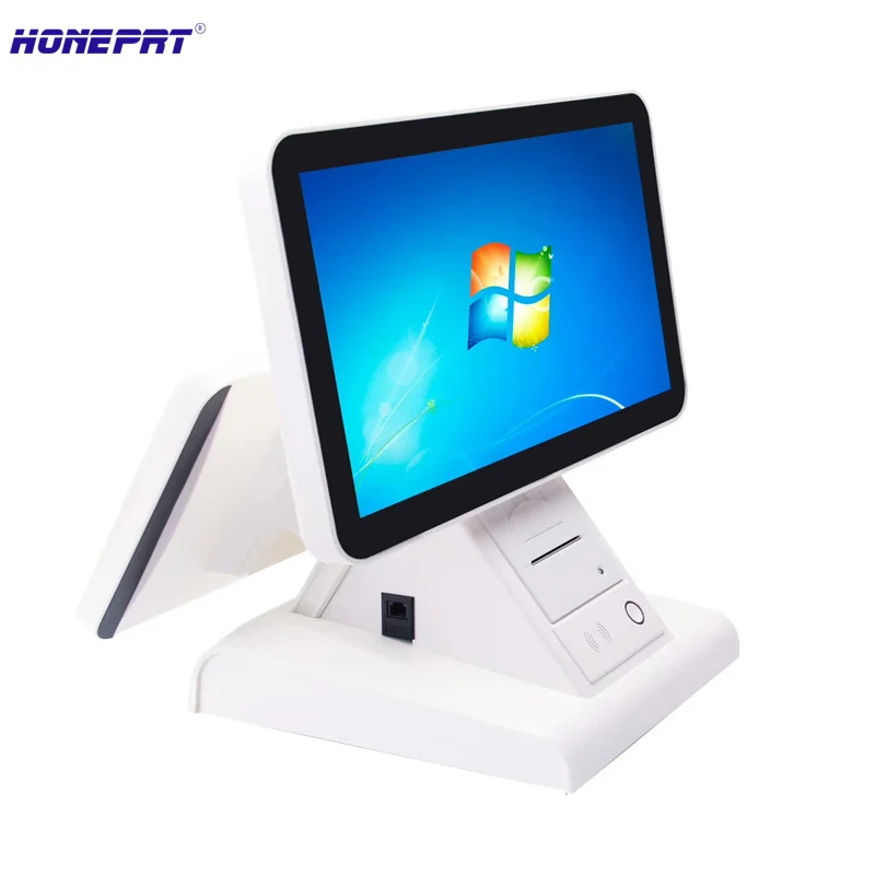 Newest 15 inch LED POS Dual Screen Touch Cash Register With Thermal Printer for Supermarket
Newest 15 inch LED POS Dual Screen Touch Cash Register With Thermal Printer for Supermarket