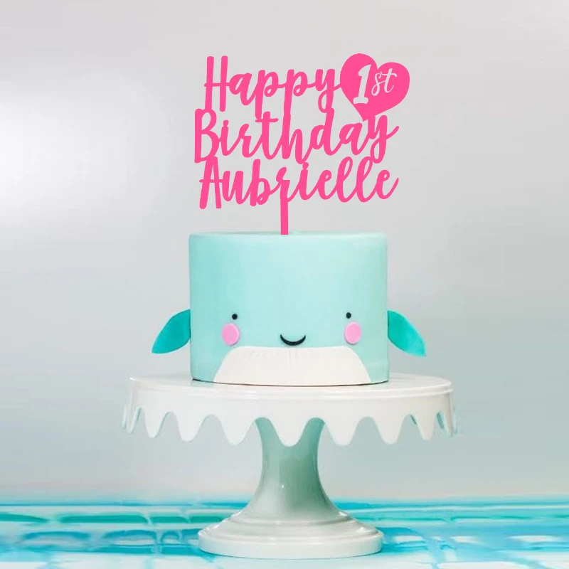 Personalize Happy 1st Birthday Name Cake Topper with Heart around 1st,Birthday Topper, Unique Topper, Custom Topper
Personalize Happy 1st Birthday Name Cake Topper with Heart around 1st,Birthday Topper, Unique Topper, Custom Topper