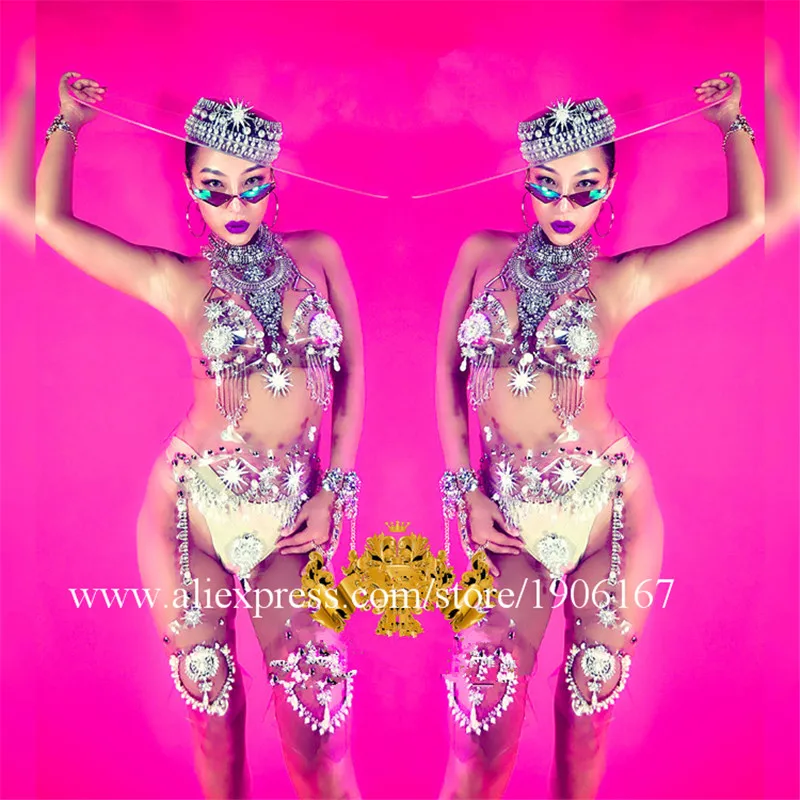 Nightclub Female Rhinestone Crystal Stage Performance Costume Singer Dancer Sexy Lady Party Event Evening Dress Halloweeen Suit
Nightclub Female Rhinestone Crystal Stage Performance Costume Singer Dancer Sexy Lady Party Event Evening Dress Halloweeen Suit