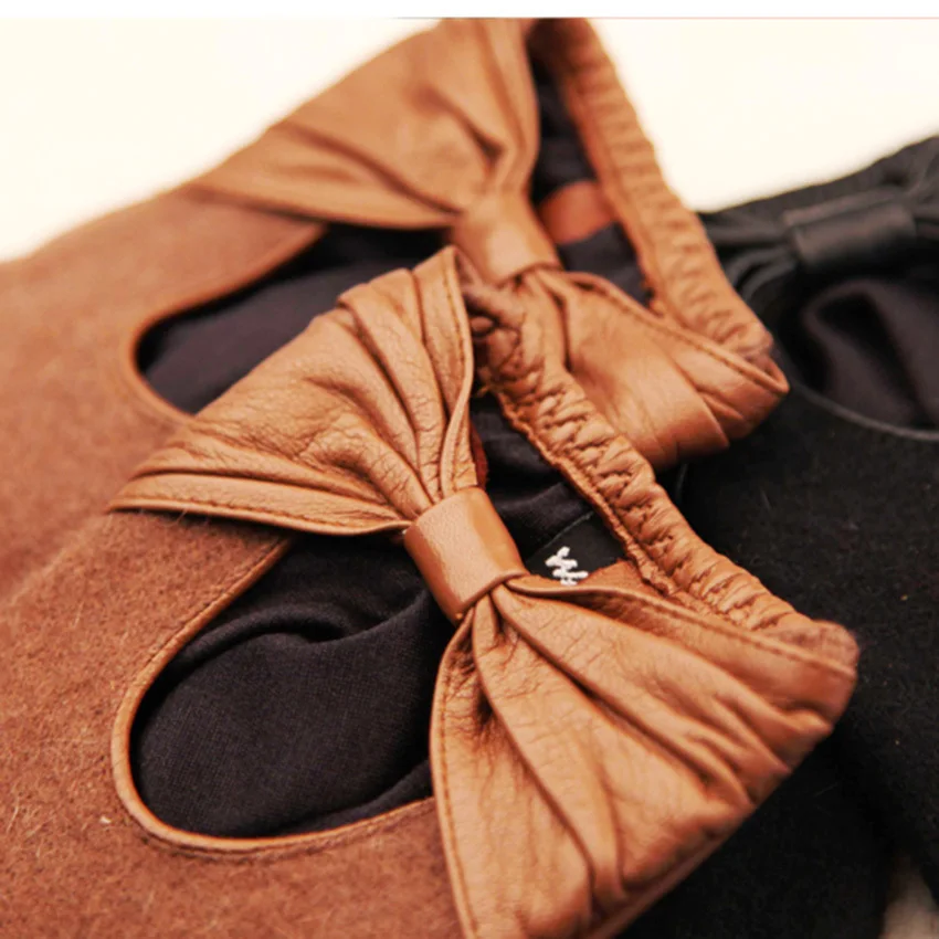 Женские тонкие перчатки из натуральной овечьей кожи с бантом на запястье, однотонные, для вождения весной и осенью L133NN
Женские тонкие перчатки из натуральной овечьей кожи с бантом на запястье, однотонные, для вождения весной и осенью L133NN