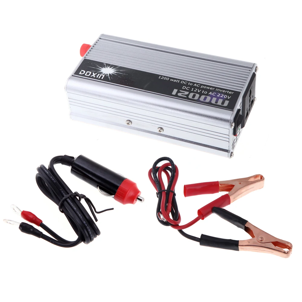 1200W WATT DC 12V to AC 220V Portable Car Power Inverter Adapater Charger Converter Transformer
1200W WATT DC 12V to AC 220V Portable Car Power Inverter Adapater Charger Converter Transformer