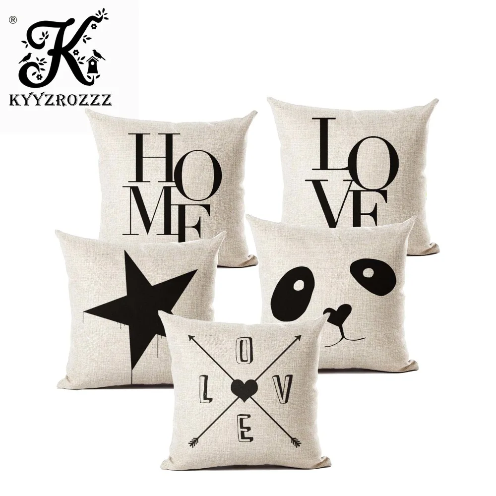 Letter Love Home Cushion covers Cotton linen Black White pillow cover Sofa bed Nordic decorative pillow case almofadas 45x45cm
Letter Love Home Cushion covers Cotton linen Black White pillow cover Sofa bed Nordic decorative pillow case almofadas 45x45cm