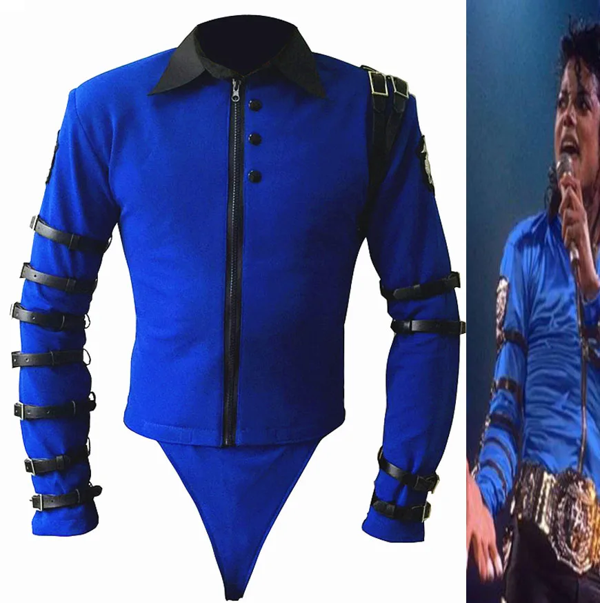 New Rare MJ Michael Jackson BAD tour Bule Bodysuit Skinny Jacket Punk Style Heavy Metal Music Ultimate Collection
New Rare MJ Michael Jackson BAD tour Bule Bodysuit Skinny Jacket Punk Style Heavy Metal Music Ultimate Collection