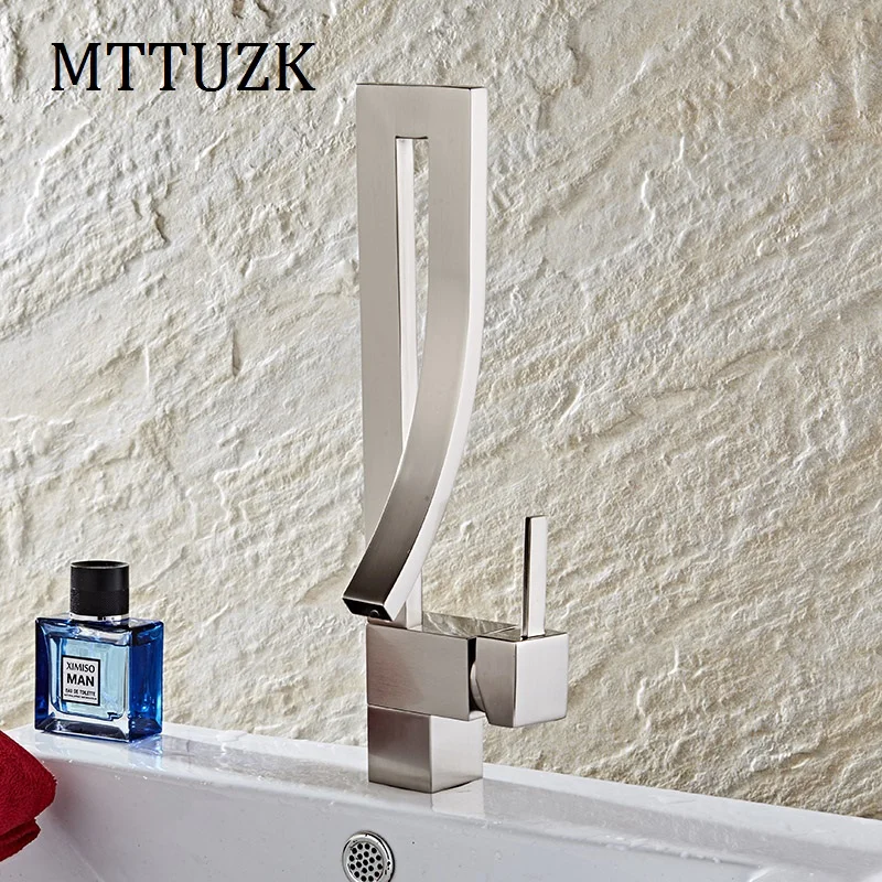 Vidric Unique Design Single Handle Waterfall Brushed Nickel Basin Faucet Tap Hot and Cold Bathroom Faucet Mixer
Vidric Unique Design Single Handle Waterfall Brushed Nickel Basin Faucet Tap Hot and Cold Bathroom Faucet Mixer