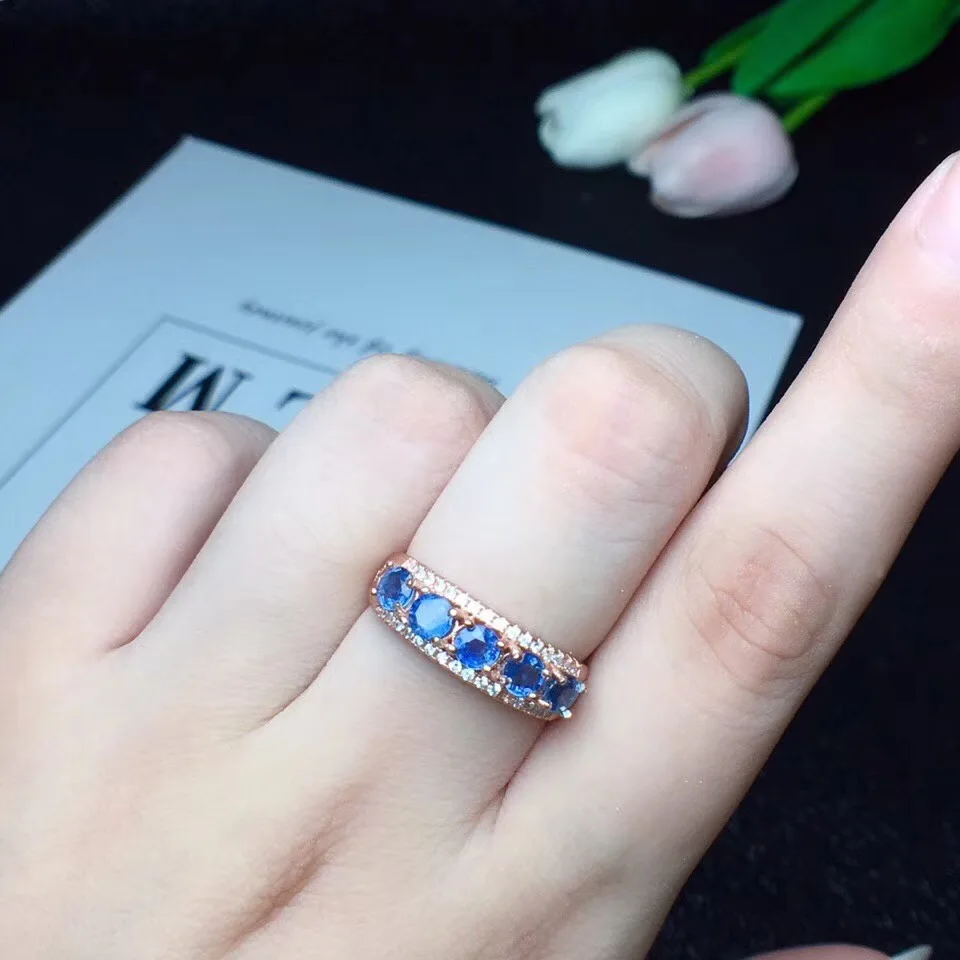 Natural real blue sapphire ring 925 sterling silver Fine handworked jewelry Finger rings
Natural real blue sapphire ring 925 sterling silver Fine handworked jewelry Finger rings