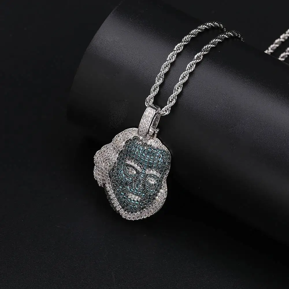 GUCY New Famous Figure Pendant Necklace Cubic Zircon Stones Hip Hop Men Women Jewelry Gift
GUCY New Famous Figure Pendant Necklace Cubic Zircon Stones Hip Hop Men Women Jewelry Gift