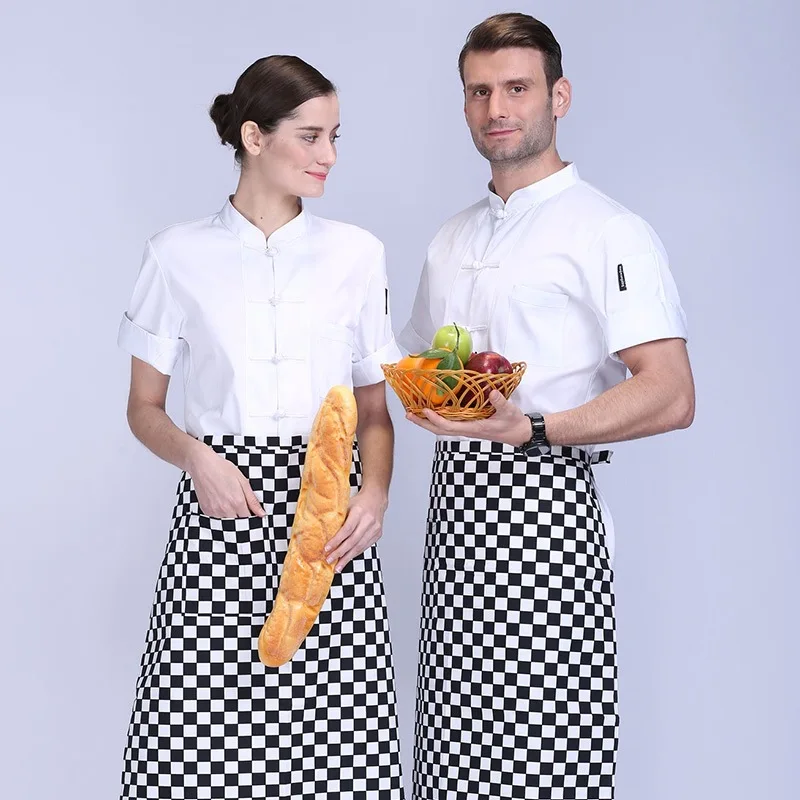 2018 Summer Chef Jacket Short-sleeved Men's Checkers Deduction Hotel Restaurant Hotel Chef Uniforms Wear Resistance B-6507
2018 Summer Chef Jacket Short-sleeved Men's Checkers Deduction Hotel Restaurant Hotel Chef Uniforms Wear Resistance B-6507