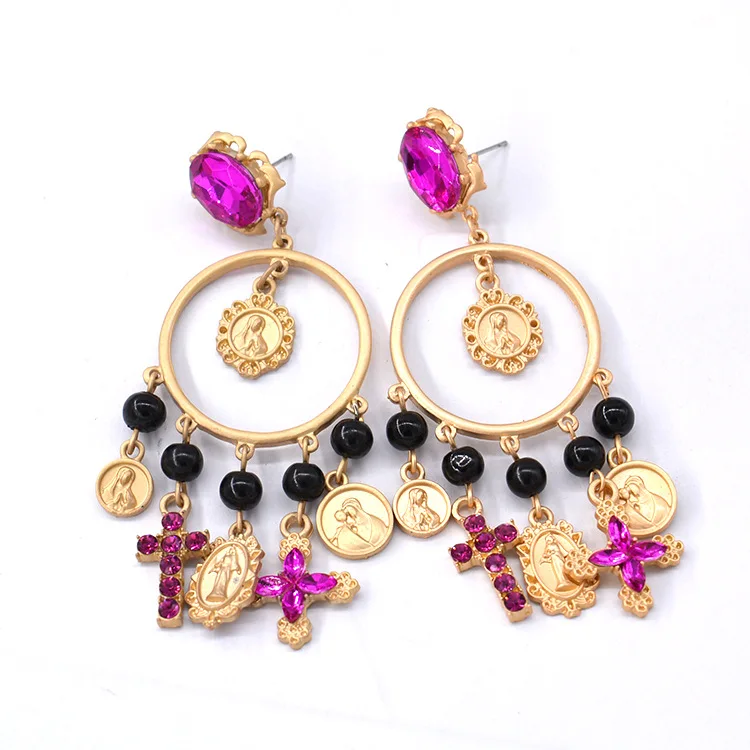 Fashion circle cross long earrings for woman Pendientes mujer серьги женские boucle d’oreille femmes
Fashion circle cross long earrings for woman Pendientes mujer серьги женские boucle d’oreille femmes