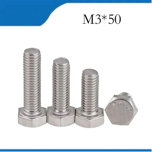 12pcs M3 50mm M3*50mm 304 Stainless Steel SS DIN933 Full Thread HEX Hexagon Head Screw m3 screws
12pcs M3 50mm M3*50mm 304 Stainless Steel SS DIN933 Full Thread HEX Hexagon Head Screw m3 screws